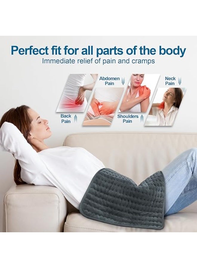 وسادة تدفئة كهربائية لتخفيف آلام الظهر والجسم - مفرش حراري بـ 6 مستويات حرارة وفصل تلقائي للظهر والبطن والأكتاف - 16×24 إنش - Image 4